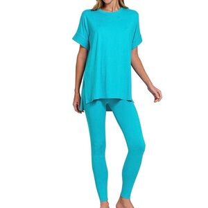 Zenana Ice BlueTwo-Piece Lounge Set - Women Intimates & Sleepwear
